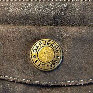 Gap 1969 Brown Leather Clutch EUC!